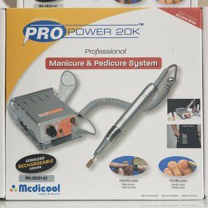 Medicool Pro Power 20k Coreless Rechargeable Electric File Color Silver